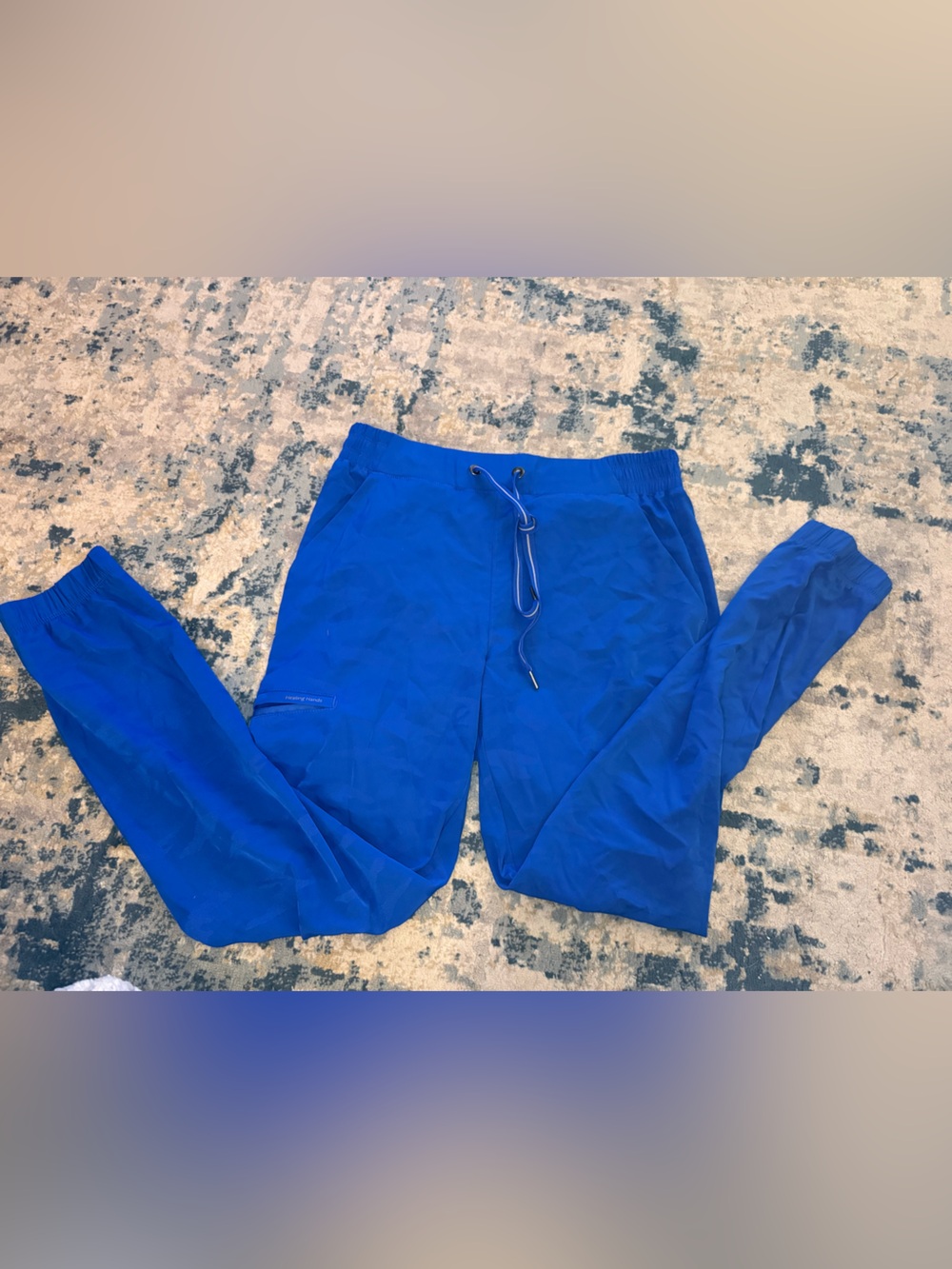 Healing Hands Royal Blue Camo Print Jogger Scrubs